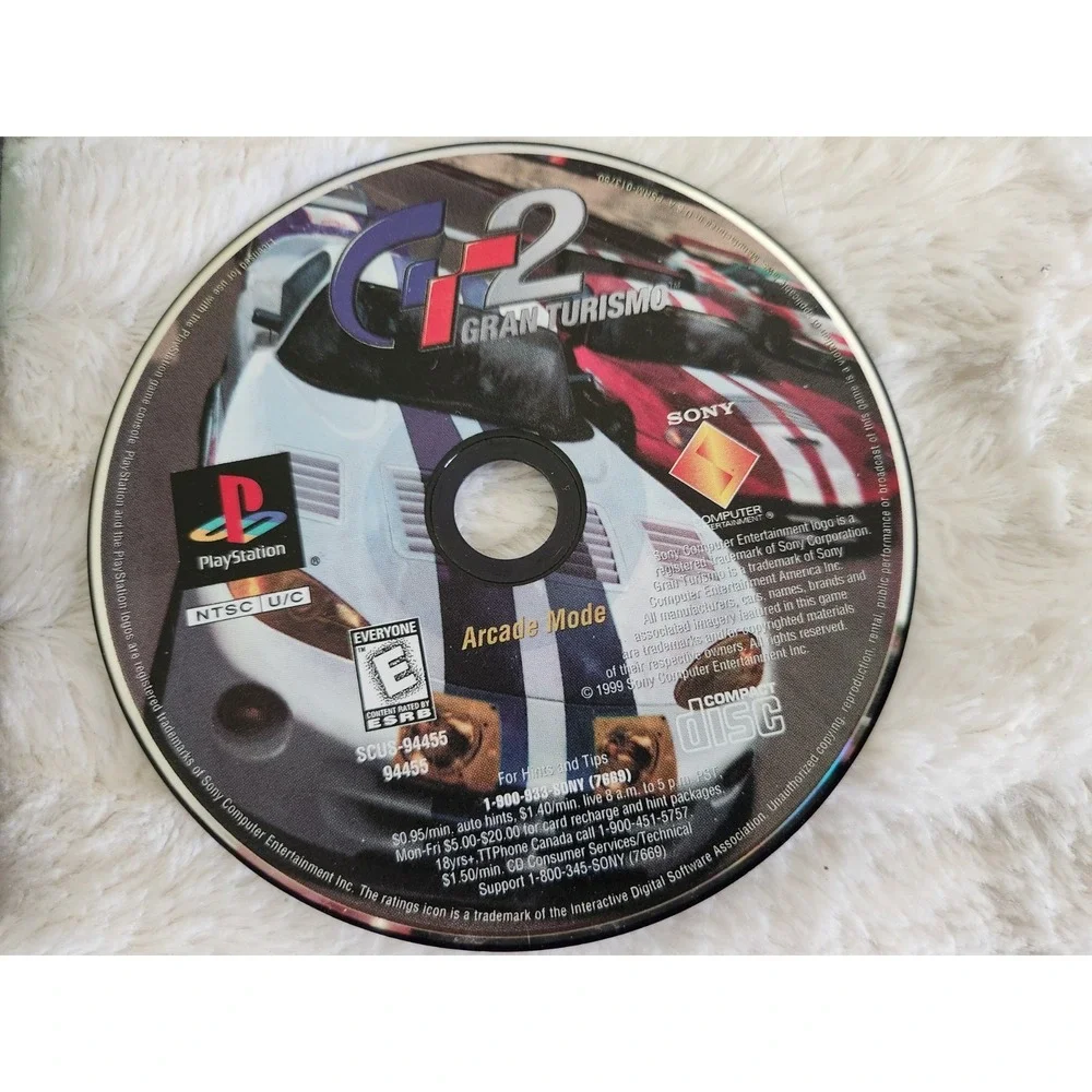 Gran Turismo Greatest Hits Sony‎ PlayStation 1 W/ Manual + GT2 Arcade Mode